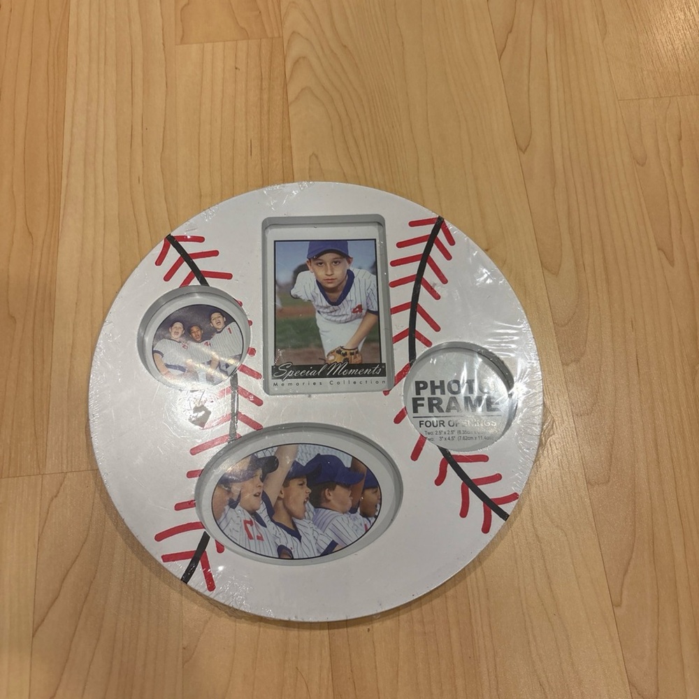 Special Moments Red and White Baseball Photo Frame